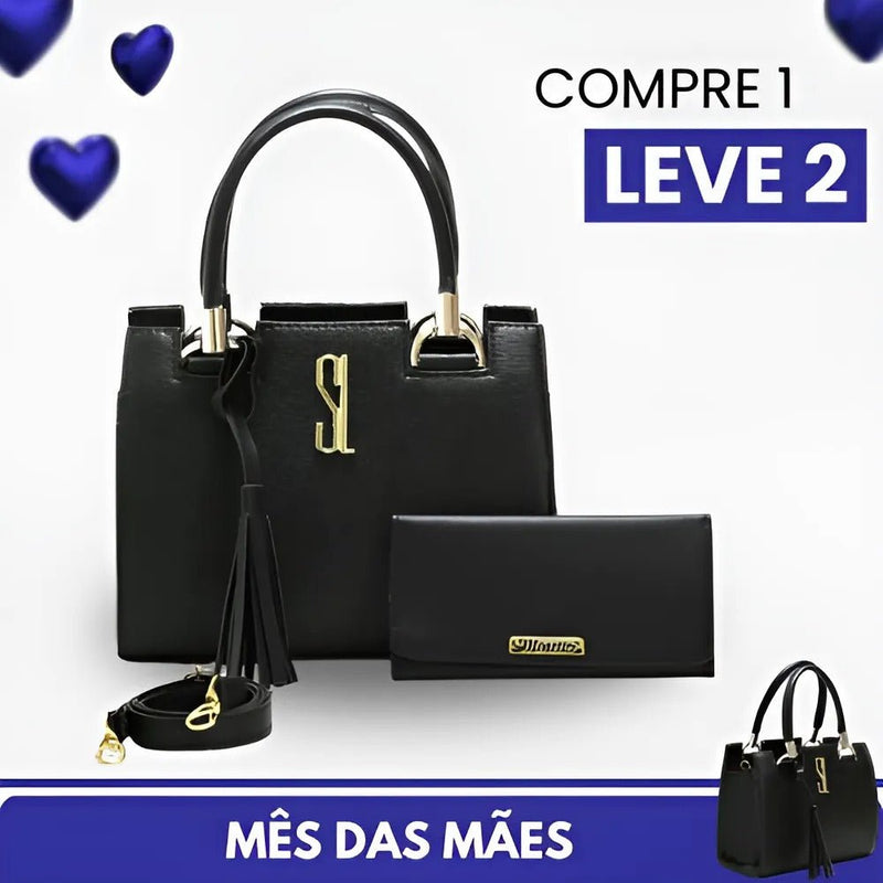 Bolsa de Couro SL Feminina (COMPRE 1 LEVE 2) - iMeeckiMeeckiMeeckBolsa de Couro SL Feminina (COMPRE 1 LEVE 2)Preto